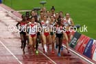 Leaders in the womens 5000 metres at the Commonwealth Games, Glasgow. Photo: David T. Hewitson/Sports for All Pics